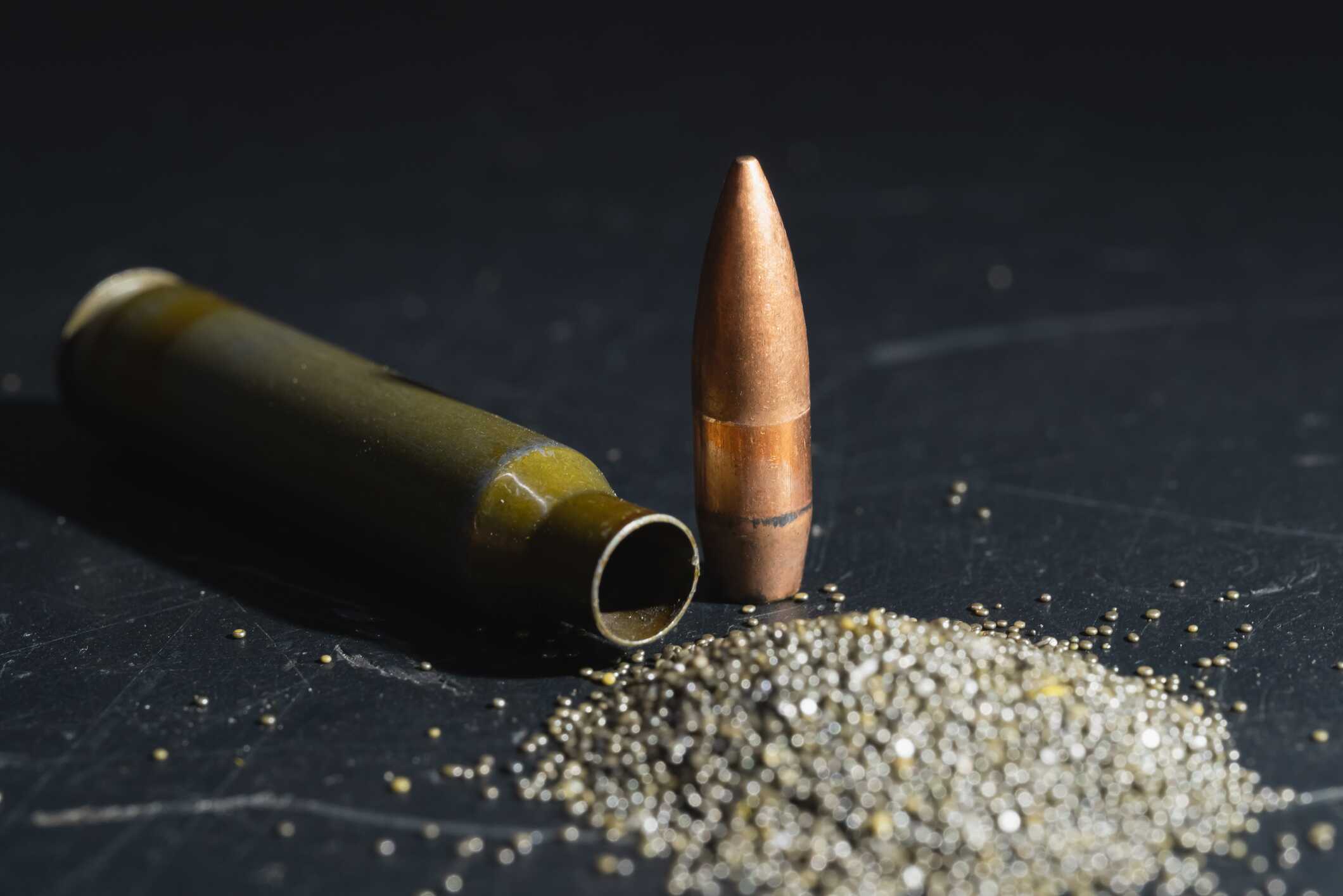 Image of unloaded rifle cartridge